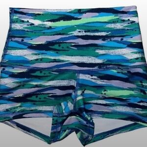 lululemon athletica Blue and Green Patterned Athletic Shorts
